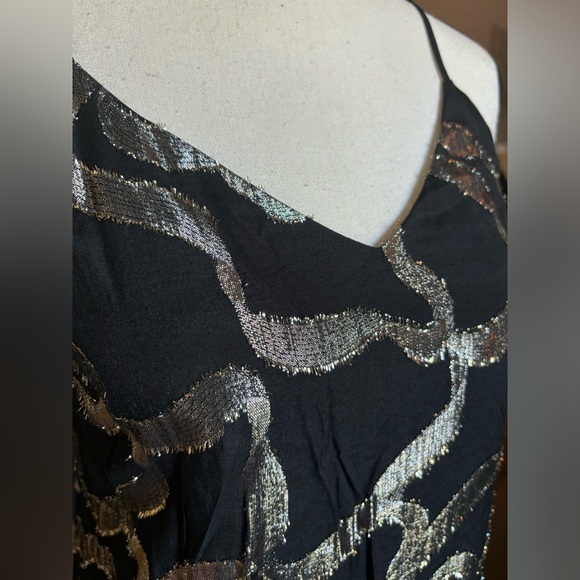 ANN TAYLOR DRESSY GOLD FRINGE CAMISOLE - Picture 4 of 6